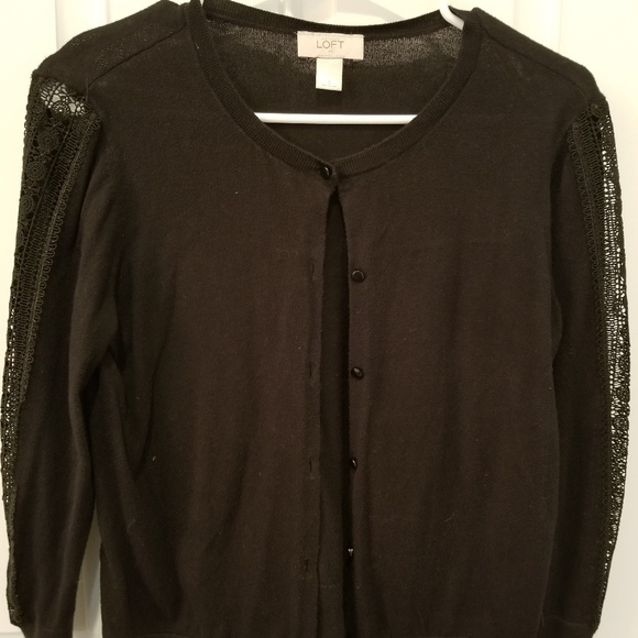 2x10! LOFT black cardigan - Picture 1 of 3